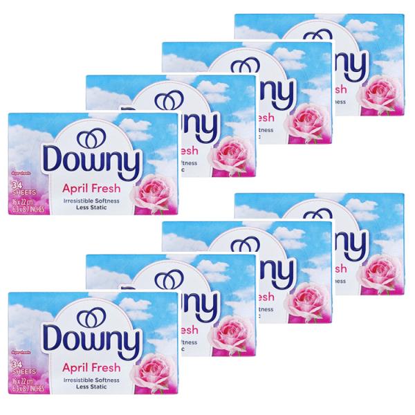 DOWNY ダウニー シート柔軟剤 エイプリルフレッシュの香り 34枚 乾燥機用 柔軟シート 8本セ...