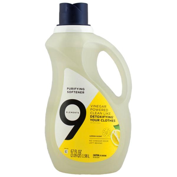衣類用柔軟剤 9エレメンツ レモンセント 1.98L 67FL OZ ビネガー お酢のパワー P&amp;G...