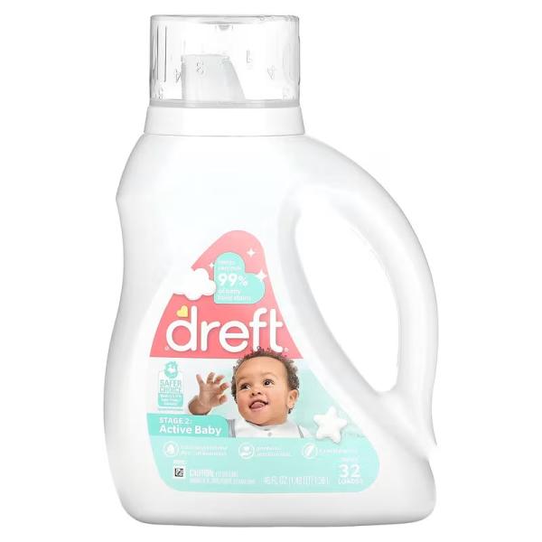 赤ちゃん用洗濯洗剤 ドレフト ステージ2 アクティブベビー 1.36L 46oz P&amp;G d...