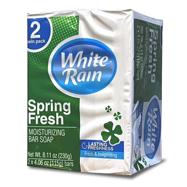 化粧石鹸 ホワイトレイン モイスチャーライジングバーソープ スプリングフレッシュ 115g×2個パッ...