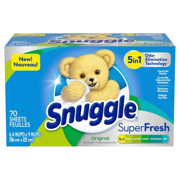 シート柔軟剤 スナッグル スーパーフレッシュ オリジナル 70枚 Snuggle 乾燥機用 柔軟シー...
