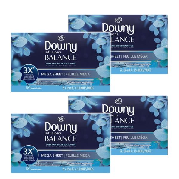DOWNY ダウニー メガ柔軟シート インフュージョン クリスプレイン＆ユーカリプタス 80枚 大判...