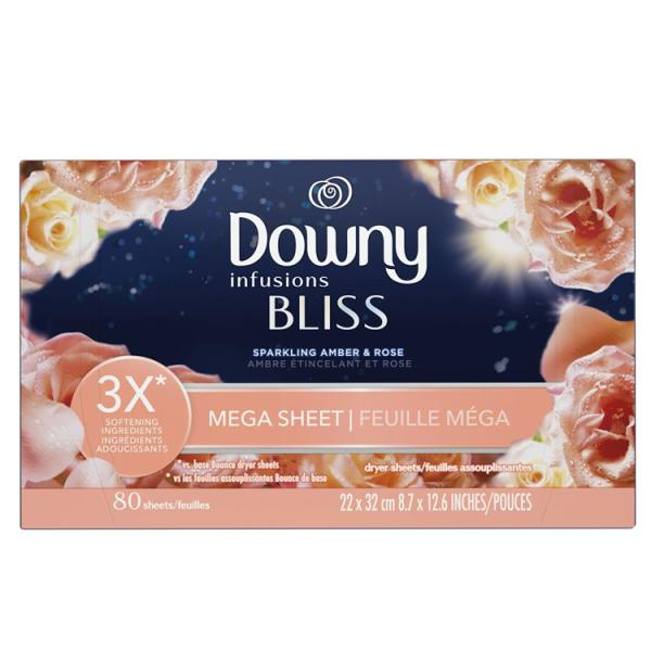 柔軟シート DOWNY ダウニー メガ柔軟シート インフュージョン BLISS スパークリングアンバ...