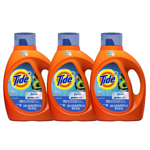 洗濯洗剤 液体 タイド 液体 プラスファブリーズ スポーツ He アクティブフレッシュ 2.48L ...