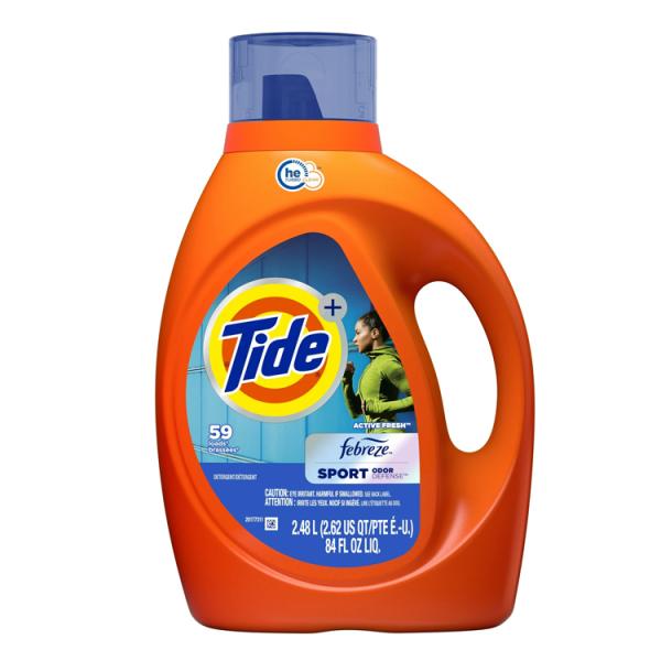 洗濯洗剤 液体 タイド 液体 プラスファブリーズ スポーツ He アクティブフレッシュ 2.48L ...