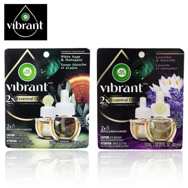 オイル芳香剤 エアウィック ビブラント  20ml×2Pパック（詰替えボトル）  ラベンダー＆ウォー...