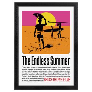 額入り映画ポスター ブルース・ブラウン The Endless Summer エンドレサマー（Oringal） （フレーム付きポス｜colour