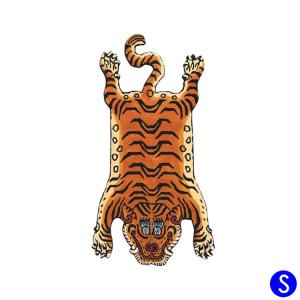 チベタン タイガーラグ ブルーアイ S マット 虎 トラ 玄関マット