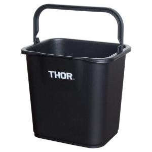 バケツ THOR ソー クアドレイトバケツ 4.7L ブラック 高さ21.5×幅21.6×奥行き17.8cm 掃除用具 ガーデニン｜colour