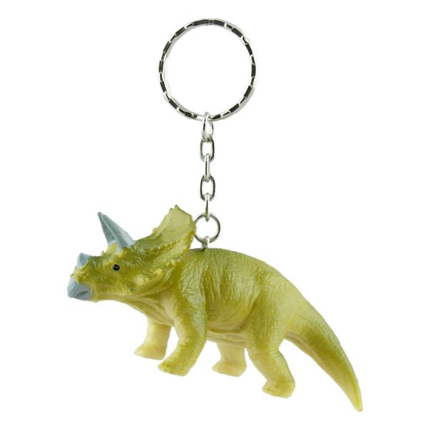 アニマルキーリング トリケラトプス W7.8×D3×H4cm PVC 動物 恐竜 ダイナソー キーホ...