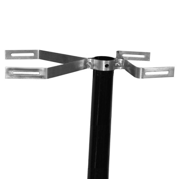 海外製メールボックス用ポールキット フルトン スタンドパイプ 3437SS 全長約150cm スチー...