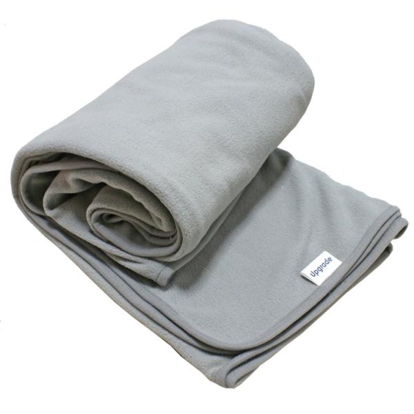 アップグレード ブランケット グレー 120×180cm ポリエステル リサイクルPET素材 ひざ掛...