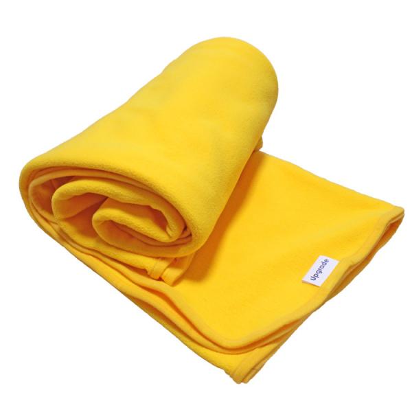 アップグレード ブランケット イエロー 120×180cm ポリエステル リサイクルPET素材 ひざ...