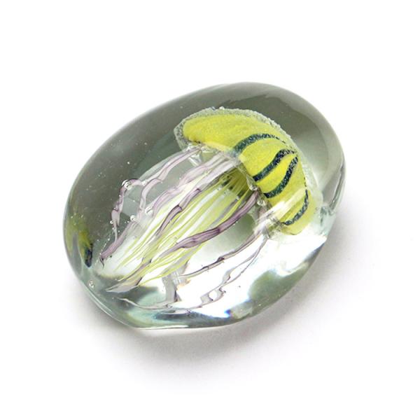 DETAIL ジェリーフィッシュツイストレッグ ぺブル/イエロー 置物 ガラスオブジェ ステーショナ...