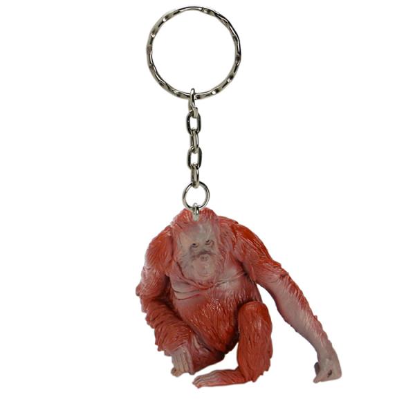 キーホルダー アニマルキーリング オランウータン W5.5×D4×H5cm PVC 動物 Scien...