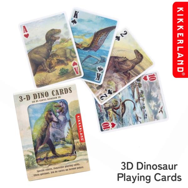 トランプ KIKKERLAND 3D DINOSAUR PLAYING CARD 3D ディノカード...