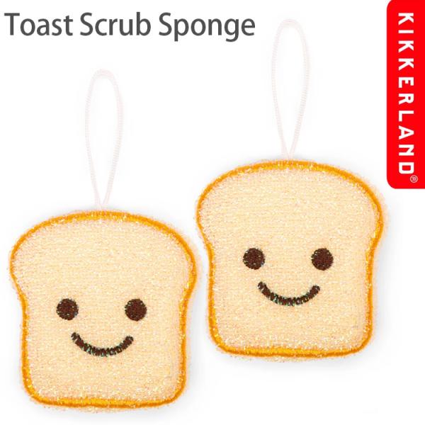 キッチンスポンジ トースト スクラブ スポンジ 2個セット 約10.2cm × 10.2cm PU ...