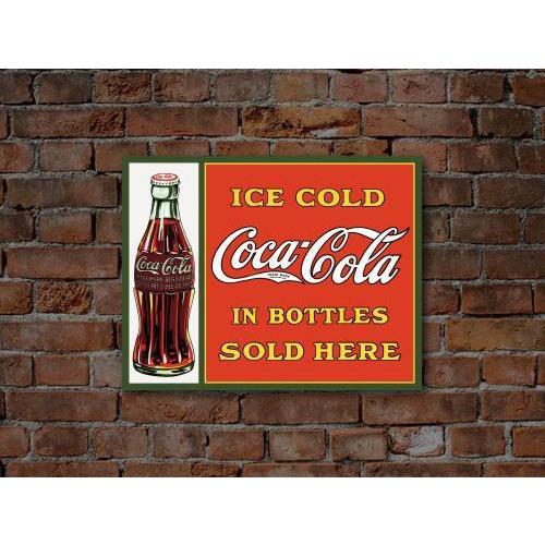 メタルサイン コカコーラ Sold Here in Bottles #1047 看板 インテリア 直...