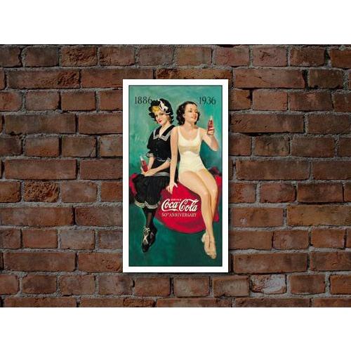 メタルサイン 「コカコーラ 50th Bathers」 #1073  看板 インテリア 直輸入 アメ...