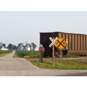 トラフィックサイン R R レイルロードクロッシング丸型 アメリカの道路標識 今だけスーパーセール限定