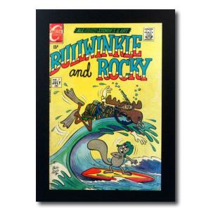 ハワイアンポスター サーフィンシリーズ N-43 「BULLWAINKLE and Rocky」 サイズ：31×20.5cm アメ｜colour