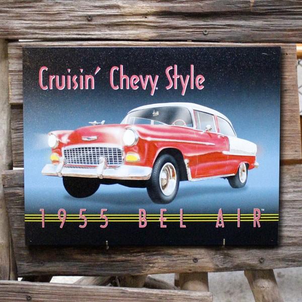 メタルサイン 「Crusin&apos; Chevy Style」 #728 シェビー ブリキ看板 ガレージ ...