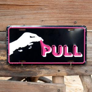 CMプレート「PULL」 CM115 看板 看板 ナンバープレート型 インテリア アメリカ雑貨 アメリカン雑貨｜colour