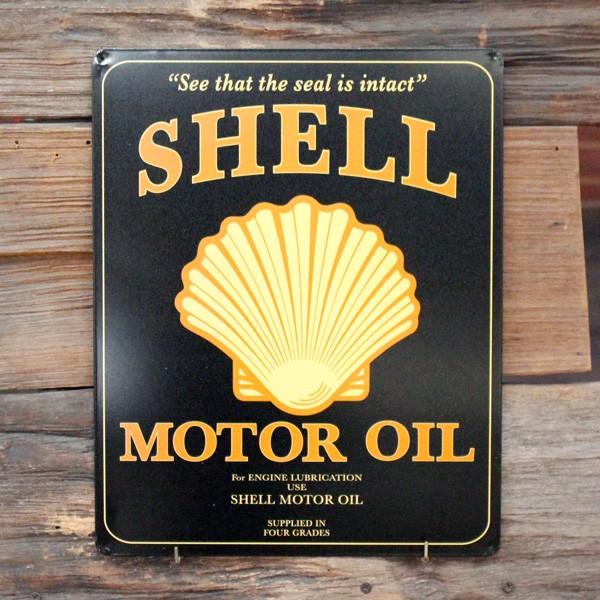 メタルサイン 「Shell Motor Oil」 #98579 ブリキ看板 インテリア アメリカ雑貨...