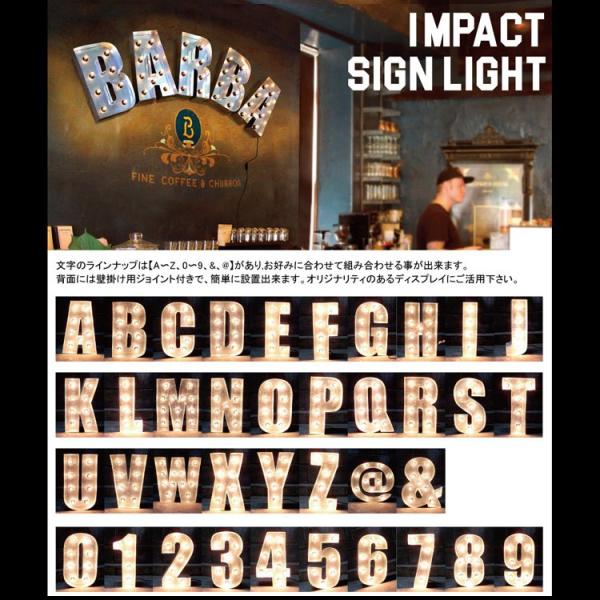 インパクトサインライト「A〜Z、0〜9、＆、＠」＜文字単品販売＞店舗装飾 フォントライト インテリア...