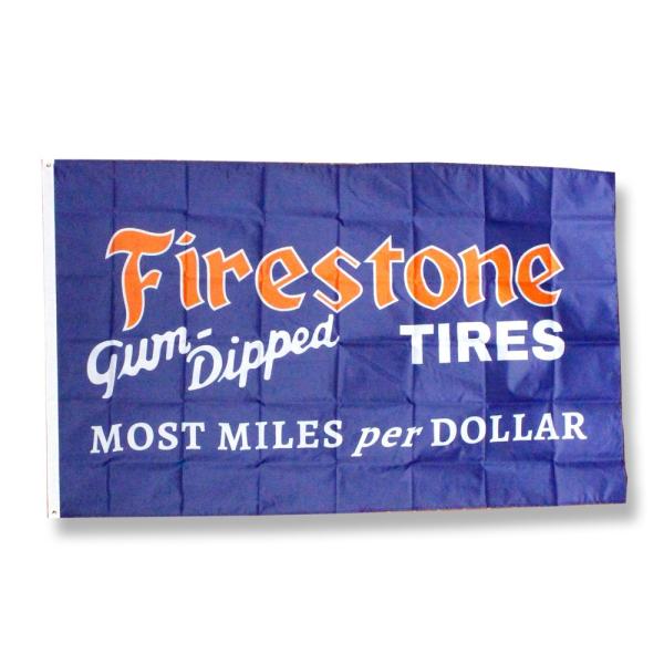 フラッグ インテリア FIRE STONE TIRES ファイヤーストーンタイヤ 92×152cm ...