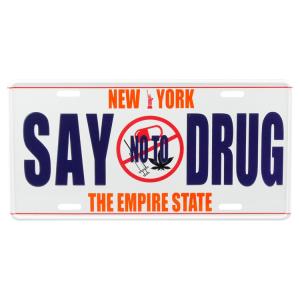 看板 インテリア スラングプレート 「PLEASE SAY TO NO DRUG」 アメリカのナンバープレート型 CMプレート｜colour