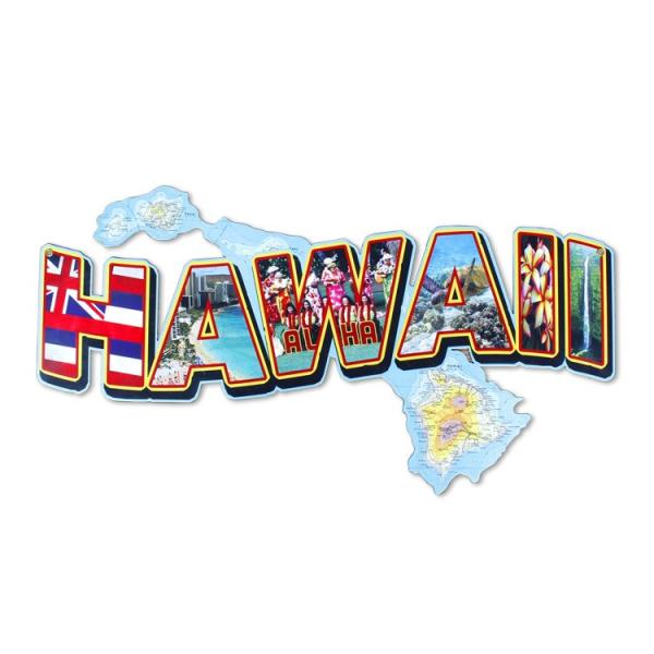 看板 アメリカンスティールサイン「HAWAII Landmarks」 PS-224 UVカットコーテ...