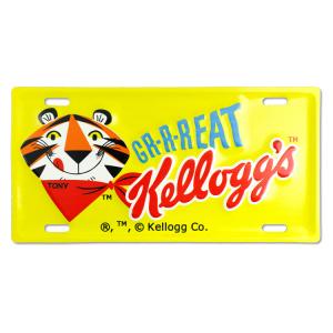 看板 Kellogg's ケロッグ CMプレート KG001 GRRREAT イエロー 高さ15×幅30cmトニータイガー