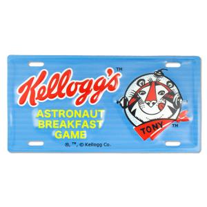 看板 Kellogg's ケロッグ CMプレート KG003 トニー アストロノーツ ブルー ブリキ製 トニー タイガー