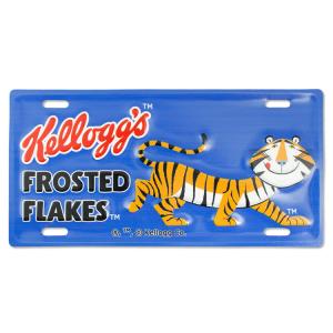 看板 Kellogg's ケロッグ CMプレート KG004 トニー フロステッドフレーク ネイビー ブリキ製 トニー タイガー