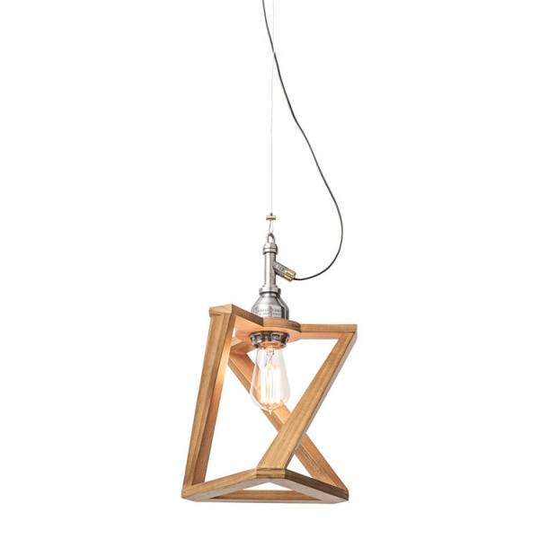 照明 AMP ウッデンシェードランプ TRI ワイヤー AMP-L016 直径26×高さ39cm（全...