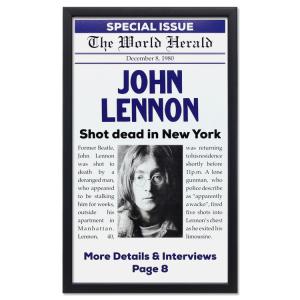 額入りバンドポスター JOHN LENNON ジョン・レノン December 8 1980 サイズ：36.1×59cm ショープ｜colour