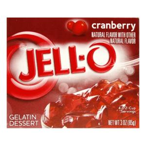 KRAFT Jell-o クラフト ジェロ ゼラチンミックス（粉ゼラチン） クランベリー 85g