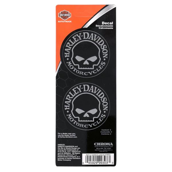 ハーレーダビッドソン ダイカットデカール Welly G Skull 2P CG99303 シート：...