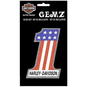 ステッカー ハーレーダビッドソン GEMZ デカール CG43001 Harley-Davidson グリッター シール デカール｜colour