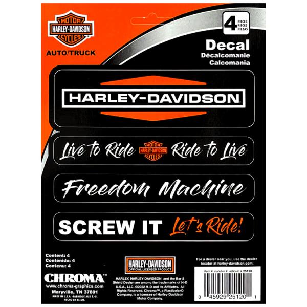 ステッカー ハーレーダビッドソン デカール SAYINGS 4P CG25120 Harley-Da...