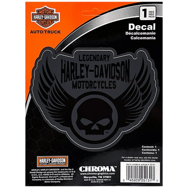 ステッカー ハーレーダビッドソン デカール SKULL WITH WINGS CG25131 Har...