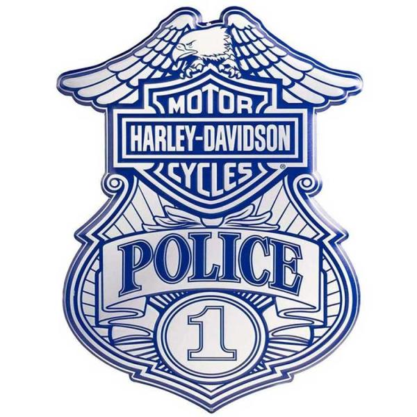 看板 HARLEY-DAVIDSON ハーレーダビッドソン ポリス メタルサイン 30x40cm  ...
