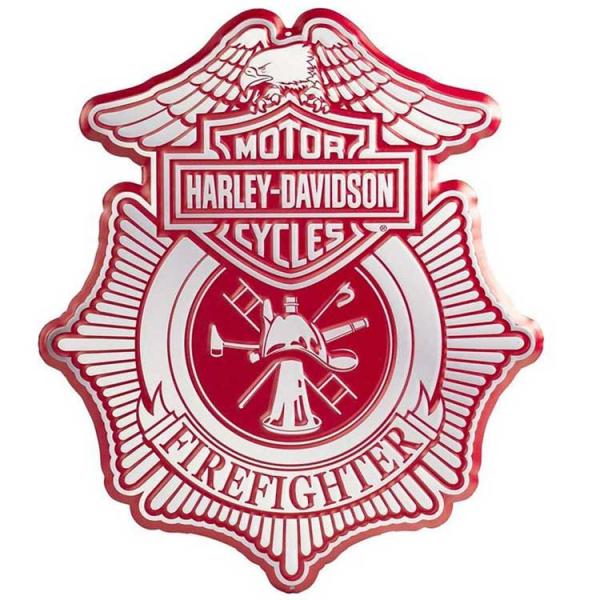 看板 HARLEY-DAVIDSON ハーレーダビッドソン  ファイヤーファイター メタルサイン H...