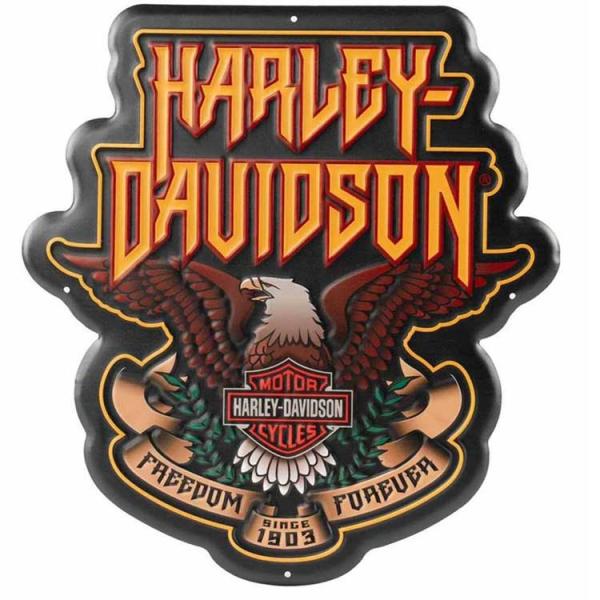 看板 HARLEY-DAVIDSON ハーレーダビッドソン ハードロック イーグル メタル 37x3...