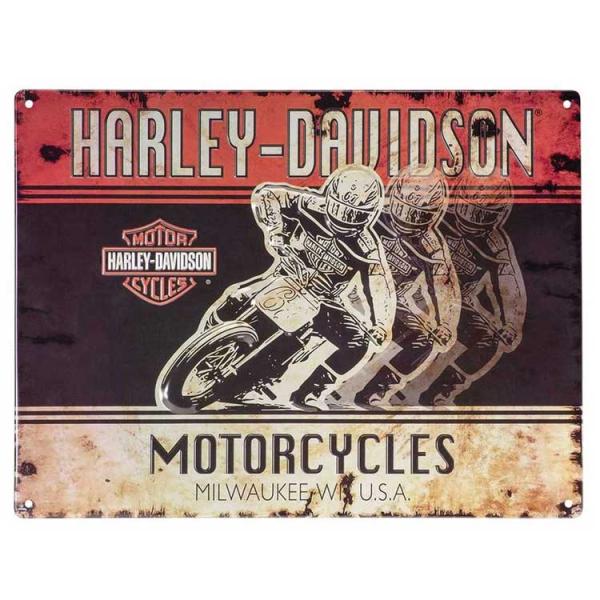 看板 HARLEY-DAVIDSON ハーレーダビッドソン レーサーズ ティンサイン HDL-155...