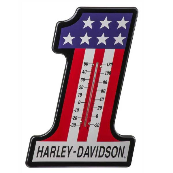 温度計 湿度計 HARLEY-DAVIDSON ハーレーダビッドソン ナンバーワン レーシング サー...