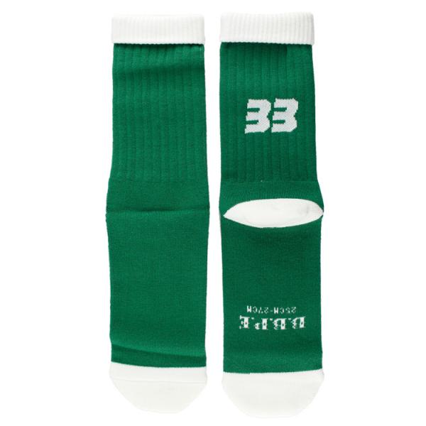 靴下S-SOCKS #33 グリーン 幅7.5×高さ38cm コットン / アクリル製 クルー スポ...