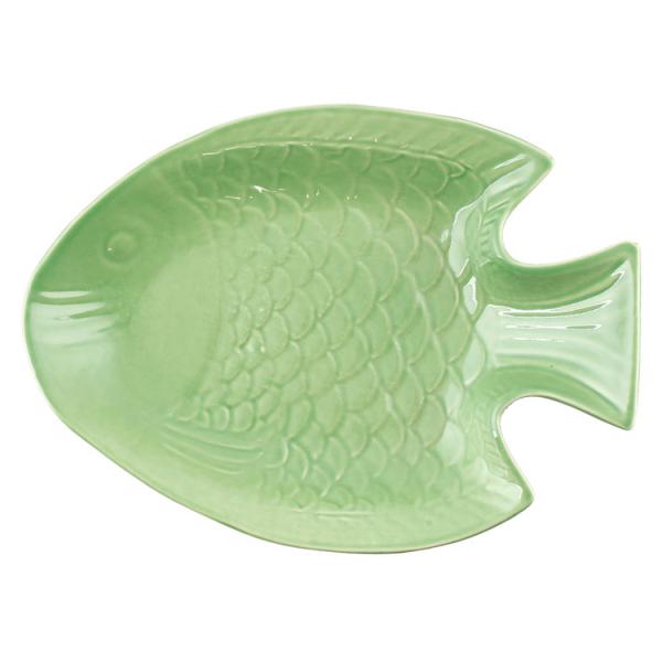 食器 フィッシュプレート グリーン 中皿 魚 インストゥルメンタル