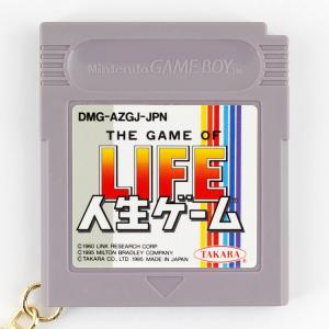 ジャンク ゲームソフト キーホルダー 「THE GAME OF LIFE 人生ゲーム」 カセットサイズ：縦6.5×横5.8×厚さ0｜colour